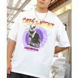 ホワイト-1 | 猫TTシャツ半袖 バックプリント Tシャツ | GROOVY STORE