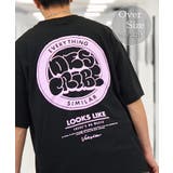 ブラック-1 | 【ワイド】グラフィック Tシャツ 半袖 プリント ロゴ | GROOVY STORE