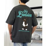 ブラック系-ウルフ | ワイド Tシャツ サガラ刺繍 Tシャツ 半袖 アニマル ロゴ キャラクターT | GROOVY STORE