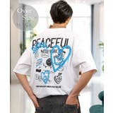 ホワイト-2 | 【ワイド】グラフィック Tシャツ 半袖 プリント ロゴ | GROOVY STORE