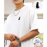 ホワイト-2 | 猫TTシャツ半袖 バックプリント Tシャツ | GROOVY STORE