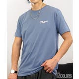 レトロブルー-1 | ワンポイント Tシャツ半袖 ストリート #ロゴ Tシャツ | GROOVY STORE