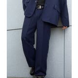 ネイビー | 【セットアップ対応】センタープレス スラックス | GROOVY STORE