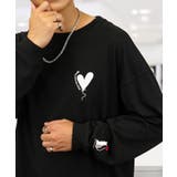 ハート 2か所刺繍 長袖Tシャツ 白 黒 Tシャツ | GROOVY STORE | 詳細画像17 
