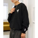 ハート 2か所刺繍 長袖Tシャツ 白 黒 Tシャツ | GROOVY STORE | 詳細画像15 