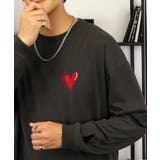 ハート 2か所刺繍 長袖Tシャツ 白 黒 Tシャツ | GROOVY STORE | 詳細画像23 