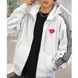 ボリューム袖 ハート ワイド ジップパーカー サイドライン モードグラフィック | GROOVY STORE | 詳細画像14 