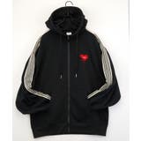 ボリューム袖 ハート ワイド ジップパーカー サイドライン モードグラフィック | GROOVY STORE | 詳細画像2 