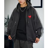 ボリューム袖 ハート ワイド ジップパーカー サイドライン モードグラフィック | GROOVY STORE | 詳細画像19 