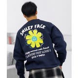 ネイビー-スマイル | 【裏起毛】 スマイル サークルロゴ | GROOVY STORE