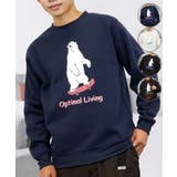 ネイビー | 裏起毛 スウェット トレーナー ベアー | GROOVY STORE