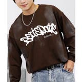 チョコブラウン-1 | グラフィック プリント ロンｔ 長袖Tシャツ | GROOVY STORE
