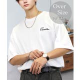 ホワイト-2 | 刺繍 ワンポイント Tシャツ半袖 T ロゴ ワイド  | GROOVY STORE