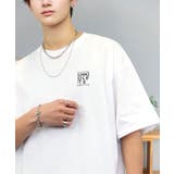 刺繍 ワンポイント Tシャツ半袖 T ロゴ ワイド  | GROOVY STORE | 詳細画像2 