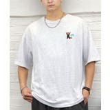 刺繍 ワンポイント Tシャツ半袖 T ロゴ ワイド  | GROOVY STORE | 詳細画像2 