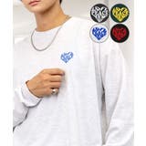 ホワイト系-2 | 【ワイド】刺繍 長袖Tシャツ ロンT ワンポイント カジュアル キレイめ | GROOVY STORE