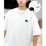 ホワイト-足跡ネコ | 【刺繍】黒猫 ワンポイント Tシャツ半袖 グラフィック クロネコ 足跡 ハート | GROOVY STORE