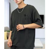 ブラック系-ネコ風船 | 【刺繍】ワンポイント Tシャツ半袖 グラフィック | GROOVY STORE