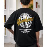ブラック-ロゴ | ルーズフィット グラフィック Tシャツ バックプリント | GROOVY STORE