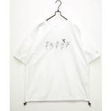 ルーズフィット グラフィック 半袖Tシャツ 短丈可能 ドロスト 刺繍ロゴT | GROOVY STORE | 詳細画像2 