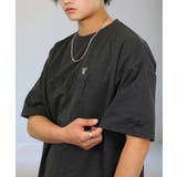 ブラック系-待鳥 | ルーズフィット グラフィック 半袖Tシャツ 短丈可能 ドロスト 刺繍ロゴT | GROOVY STORE