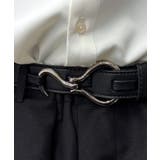 ブラック | フックバックル ベルト シルバー カラー | GROOVY STORE