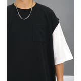 Tシャツ半袖 レイヤード風Tシャツ ジョーゼット | GROOVY STORE | 詳細画像1