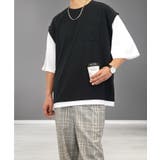 Tシャツ半袖 レイヤード風Tシャツ ジョーゼット | GROOVY STORE | 詳細画像8