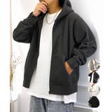 ブラック系 | 【無地】ジップ パーカー トップス ニット フリース パーカー ジップアップ | GROOVY STORE