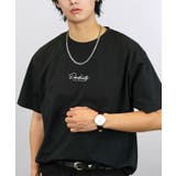 ブラック-ロゴ | ストレッチ Tシャツ半袖 刺繍 ワンポイント | GROOVY STORE