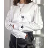 ホワイト-1 | 【オーバーサイズ】 ロンT 【刺繍】ヘビーウェイト | GROOVY STORE