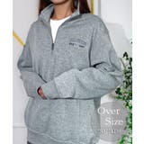 ハーフジップ スウェット 裏起毛 刺繍  ロゴ | GROOVY STORE | 詳細画像1 