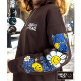 ブラウン-1 | オーバーサイズ スマイル スウェット | GROOVY STORE