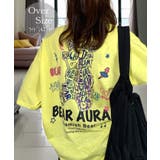 イエロー-1 | 【オーバーサイズ】Tシャツ半袖 立体プリント バックプリント | GROOVY STORE