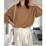 【オーバーサイズ】シャツ切替 Tシャツ半袖 ジョーゼット #無地 | GROOVY STORE | 詳細画像9 