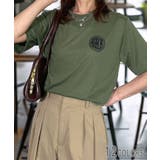オリーブ-2 | ワンポイント Tシャツ半袖 ロゴ Tシャツ 大人カジュアル | GROOVY STORE