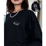 【ワイド】黒ネコ ロンｔ 長袖Tシャツ ワンポイント  | GROOVY STORE | 詳細画像1 