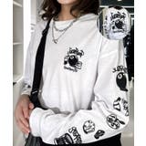 スプレー風プリント ロンｔ 長袖Tシャツ | GROOVY STORE | 詳細画像1 