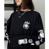 スプレー風プリント ロンｔ 長袖Tシャツ | GROOVY STORE | 詳細画像12 