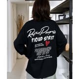 ハート プリント ロンｔ 長袖Tシャツ 刺繍 ワンポイント グラフィックt | GROOVY STORE | 詳細画像5 