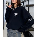 ハート 2か所刺繍 長袖Tシャツ 白 黒 ロンT | GROOVY STORE | 詳細画像17