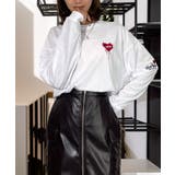 ハート 2か所刺繍 長袖Tシャツ 白 黒 ロンT | GROOVY STORE | 詳細画像4