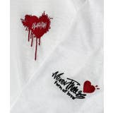 ハート 2か所刺繍 長袖Tシャツ 白 黒 ロンT | GROOVY STORE | 詳細画像1