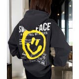 パーカー 裏起毛 グラフィック スウェット パーカ スマイル クマ | GROOVY STORE | 詳細画像15 