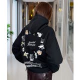 パーカー 裏起毛 グラフィック スウェット パーカ ネコ ボール フードロゴ  | GROOVY STORE | 詳細画像7 