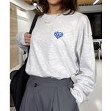 ホワイト系-2 | 【ワイド】刺繍 長袖Tシャツ ロンｔワイド ワンポイント  | GROOVY STORE