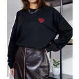 ブラック-2 | 【ワイド】刺繍 長袖Tシャツ ロンｔワイド ワンポイント  | GROOVY STORE