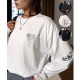 ホワイト-ハート | 【ワイド】長袖Tシャツ ロンｔワンポイント カジュアル キレイめ | GROOVY STORE