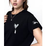 ブラック-ネコ風船 | 【刺繍】ワンポイント Tシャツ半袖 グラフィック | GROOVY STORE