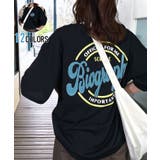 ブラック-1 | 【オーバーサイズ】Tシャツ半袖 サークル ロゴ | GROOVY STORE